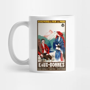 Vintage Travel Poster France Eaux Bonnes Mug